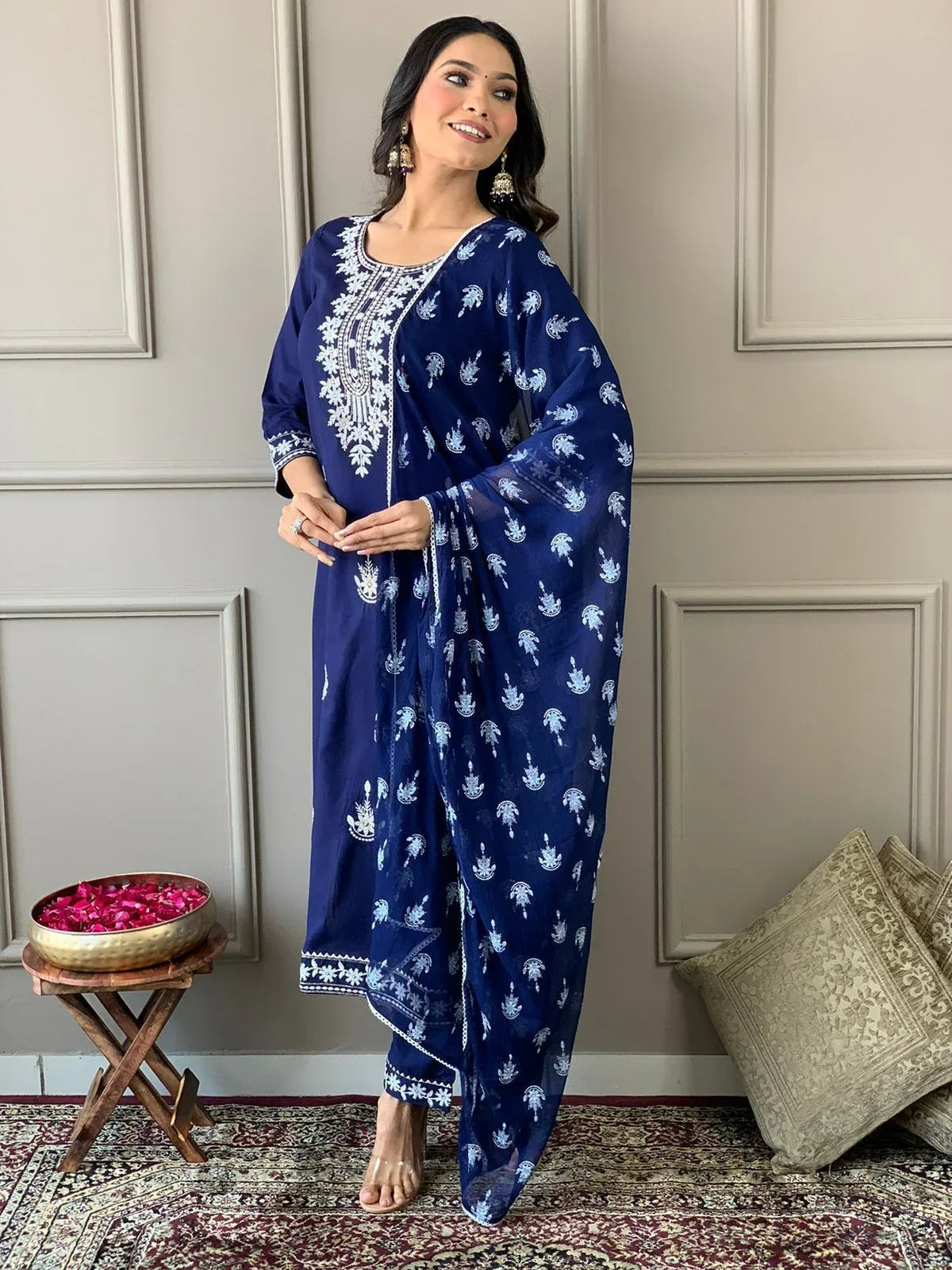 Beautiful Designer Punjabi Pure Reyon Full Stiched Salwar Suit