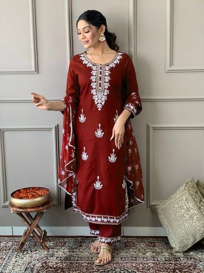 Beautiful Designer Punjabi Pure Reyon Full Stiched Salwar Suit