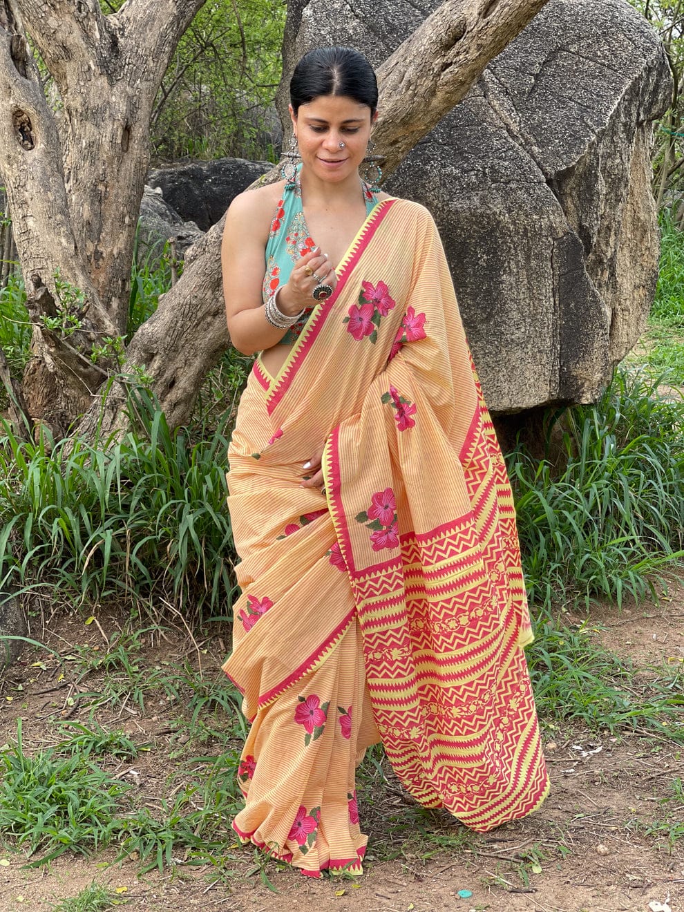 Beautiful Designer Imported Cotton Digital Print Saree
