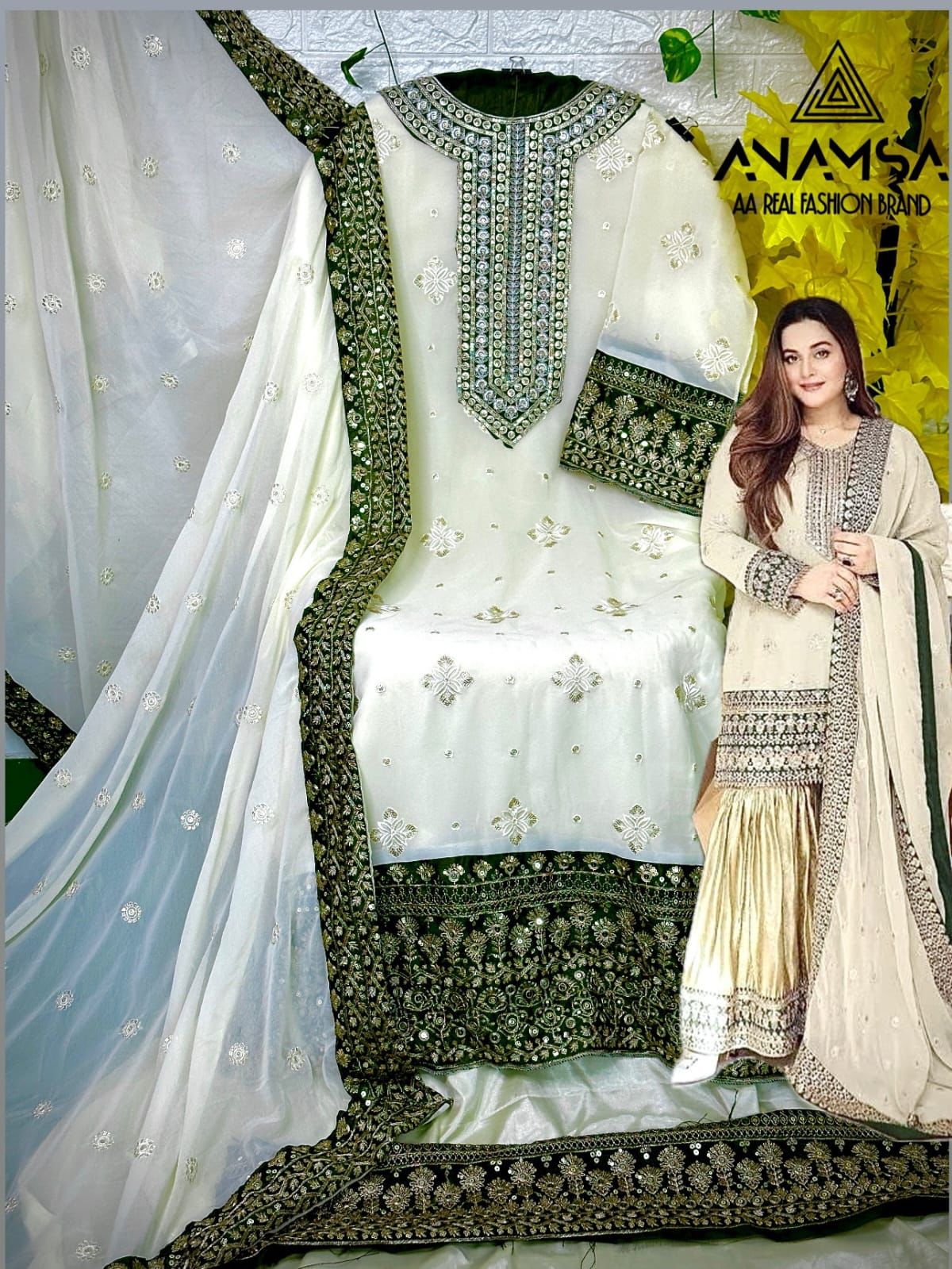 Anamsa 293 Heavy Pure Pakistani Georgette Suit
