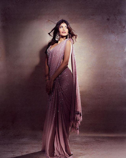 Beautiful Designer Georgette Sequence Saree