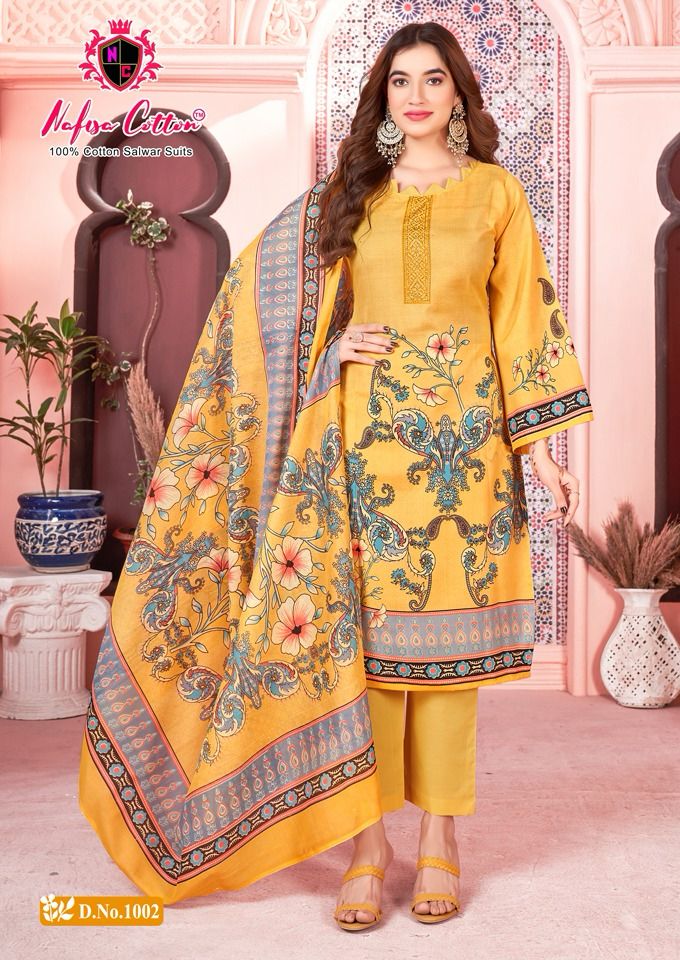 Nafisha Cotton Mahek Karachi Suits 1001 1010 Series Latest Pakistani Salwar Kameez (295x10)