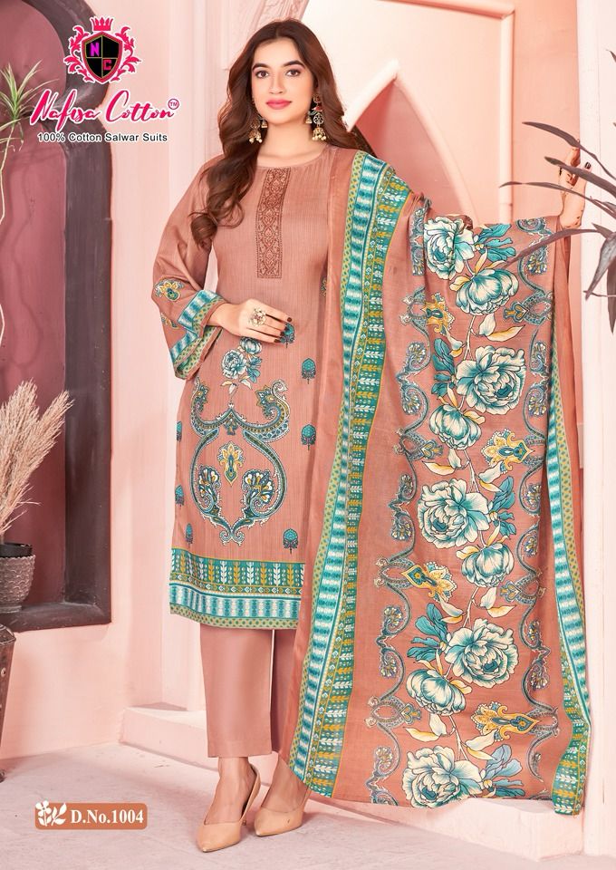 Nafisha Cotton Mahek Karachi Suits 1001 1010 Series Latest Pakistani Salwar Kameez (295x10)
