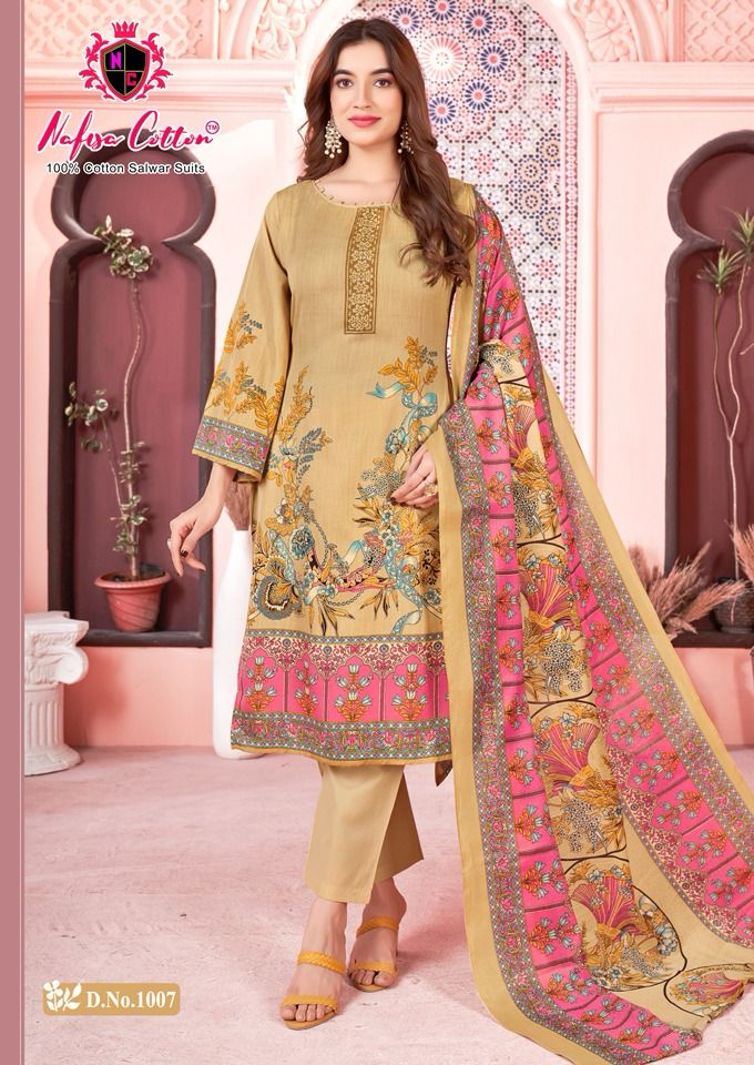Nafisha Cotton Mahek Karachi Suits 1001 1010 Series Latest Pakistani Salwar Kameez (295x10)