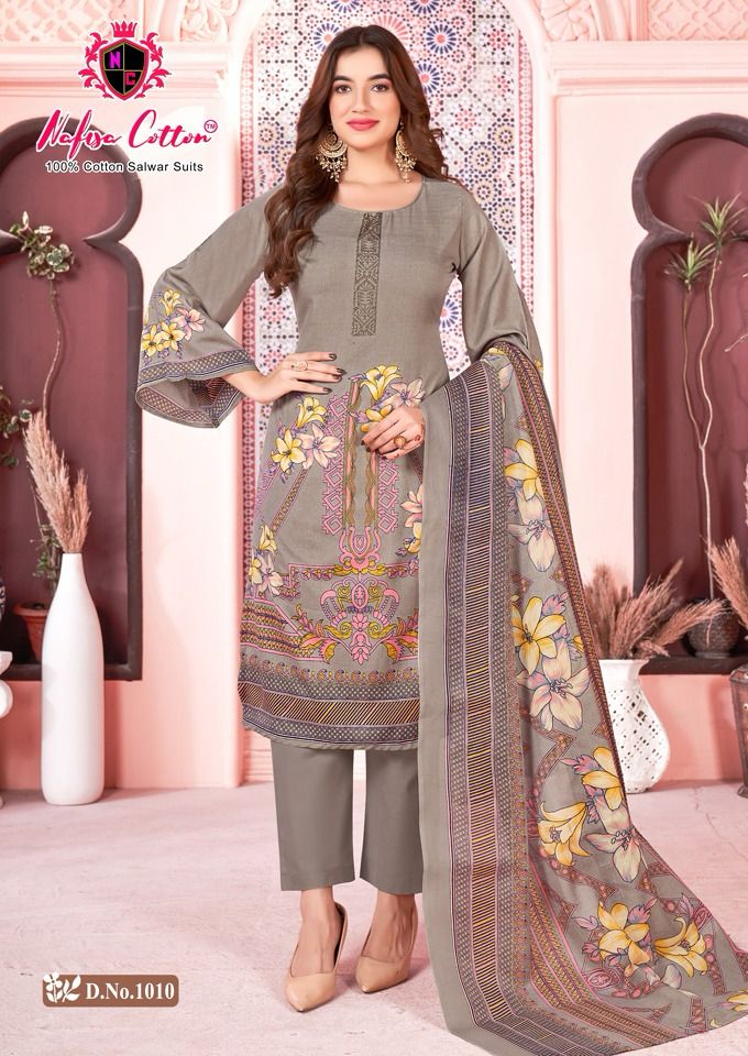 Nafisha Cotton Mahek Karachi Suits 1001 1010 Series Latest Pakistani Salwar Kameez (295x10)
