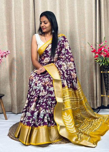 Beautiful Designer Soft Dola Silk Saree