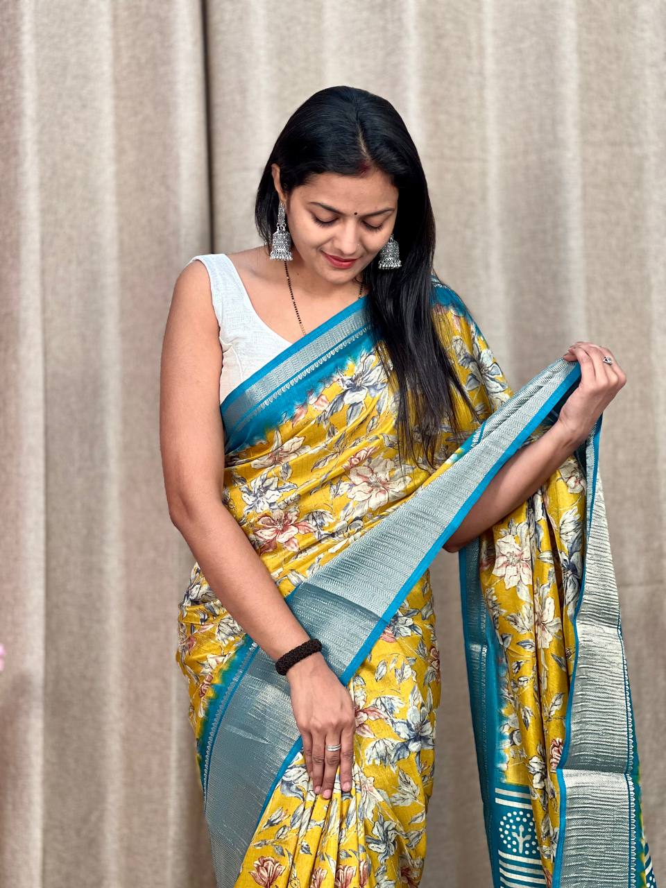 Beautiful Designer Soft Dola Silk Saree