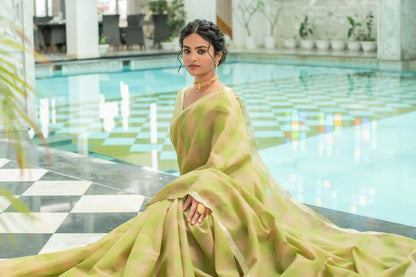 Beautiful Designer Pure Linen Saree