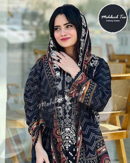 Beautiful Designer Mehboob Tex 1183 A Sahnaz Self Pakistani Suits