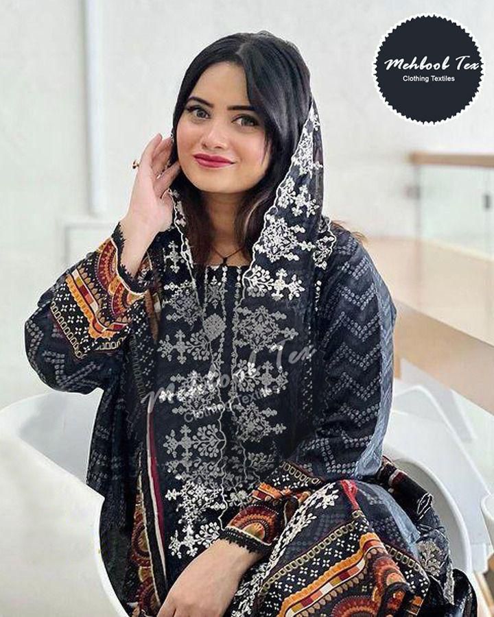 Beautiful Designer Mehboob Tex 1183 A Sahnaz Self Pakistani Suits