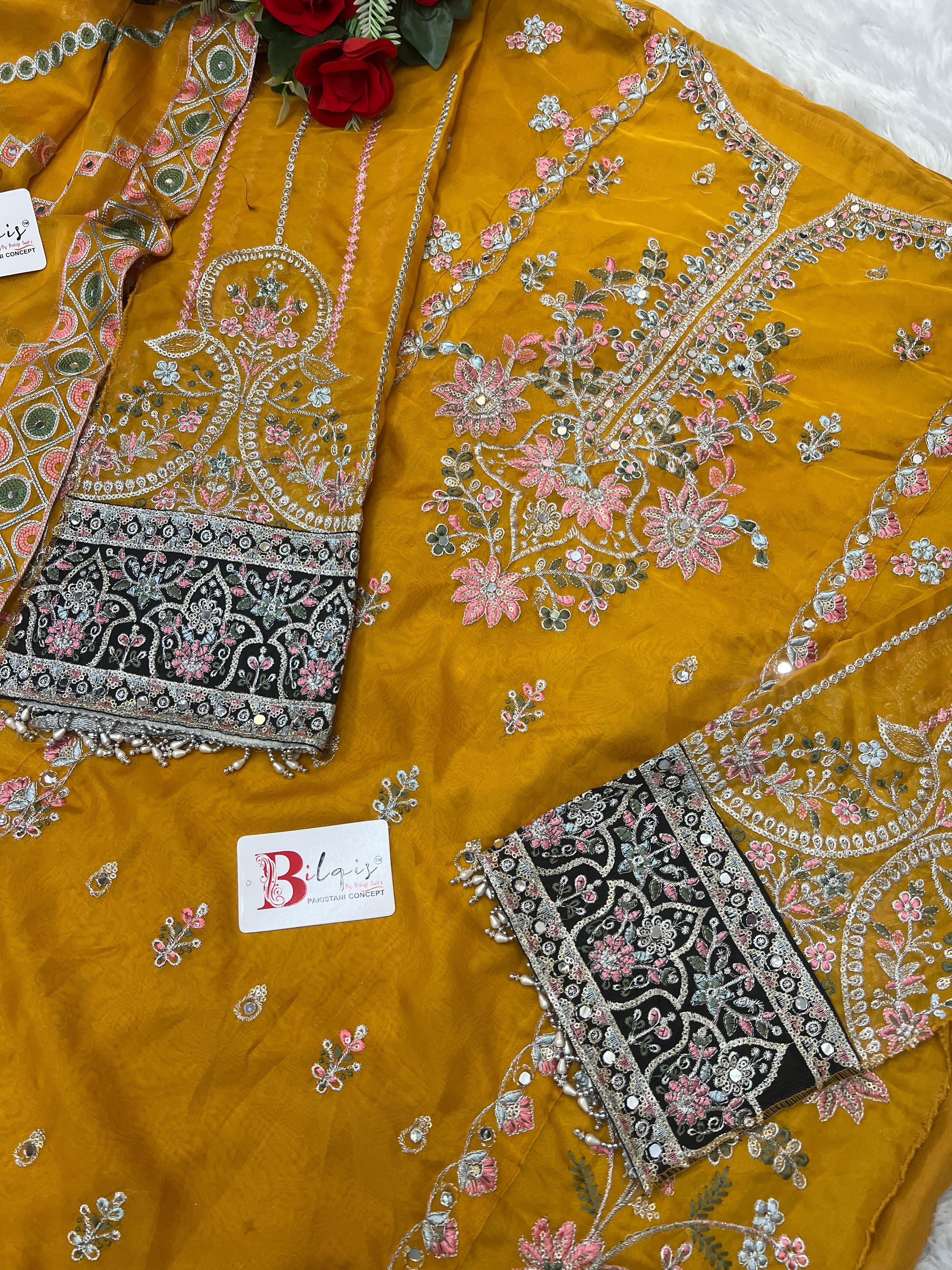 Beautiful Designer Bilqis B 09 A Pakistani Suits
