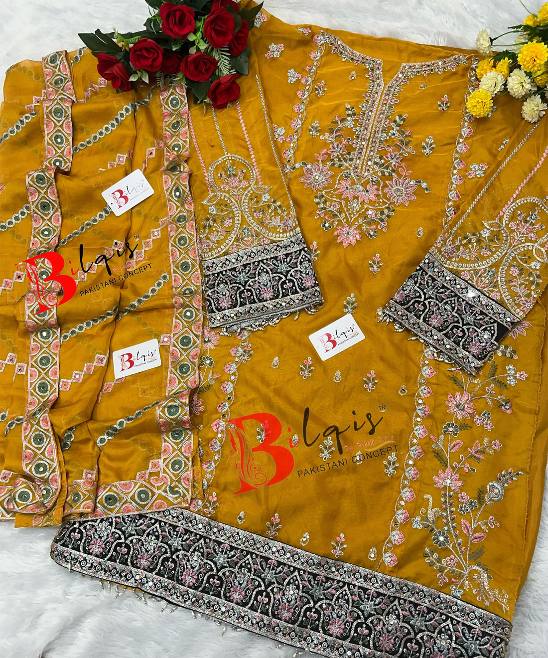 Beautiful Designer Bilqis B 09 A Pakistani Suits