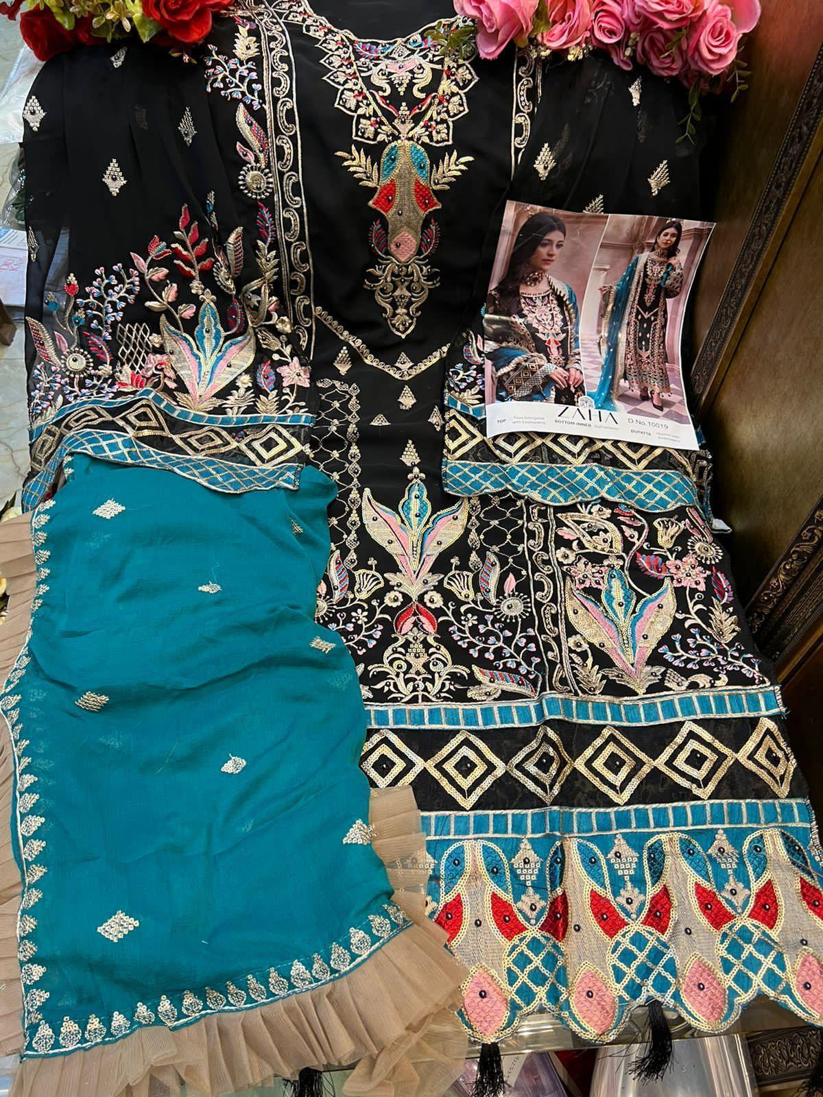 Beautiful Designer Zaha 10019 Pakistani Salwar Kameez