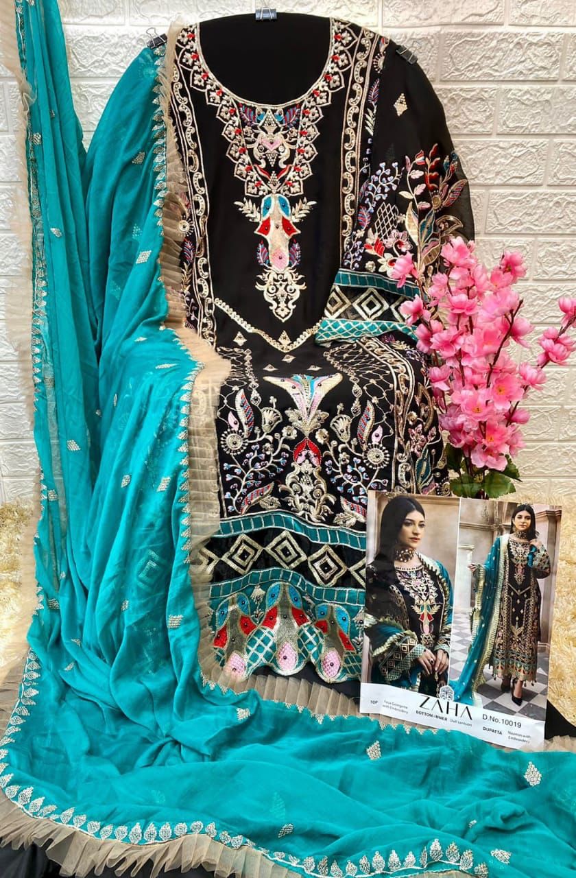 Beautiful Designer Zaha 10019 Pakistani Salwar Kameez