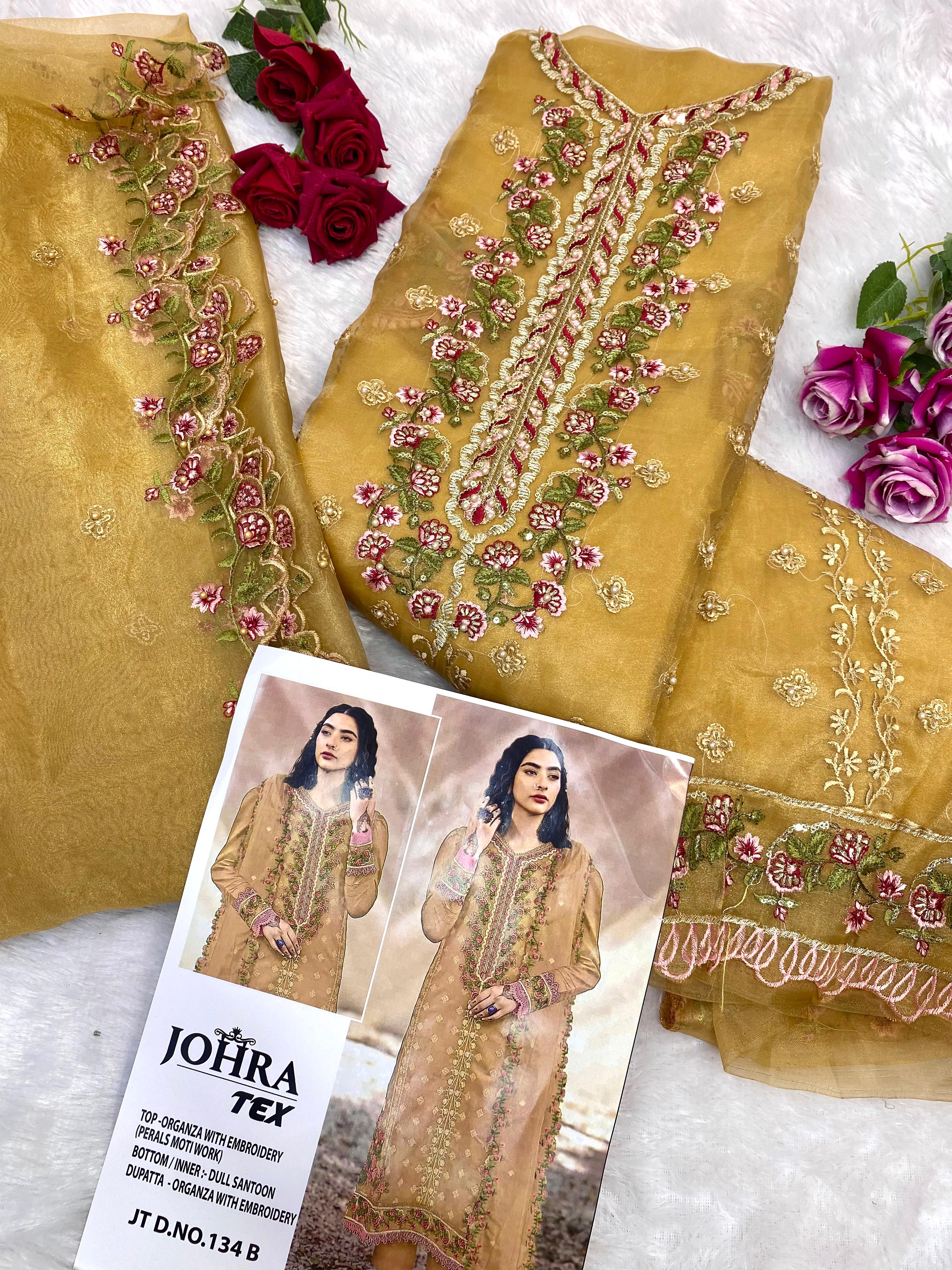 Beautiful Designer Johra JT 134 A Pakistani Suits