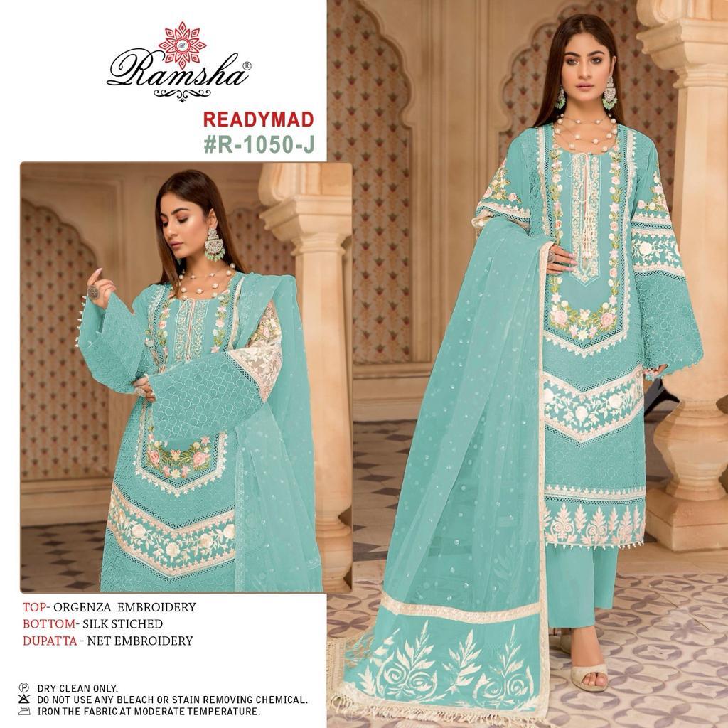 Beautiful Designer Ramsha 1050 Organza Salwar Suit