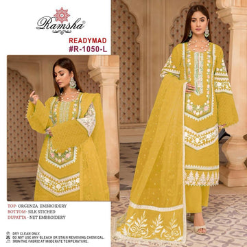 Beautiful Designer Ramsha 1050 Organza Salwar Suit