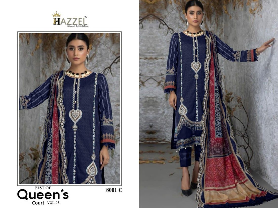 Beautiful Designer Best Of Queens Court Vol 8 Hazzel Cotton Pakistani Salwar Suits