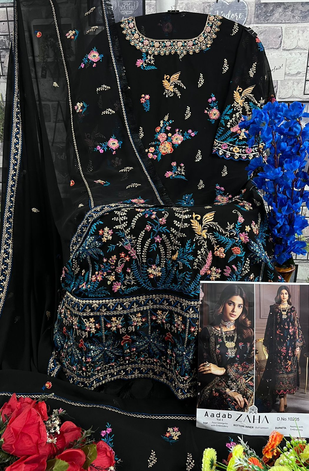 Beautiful Designer Zaha 10205 Aadab Vol 1 Pakistani Suits