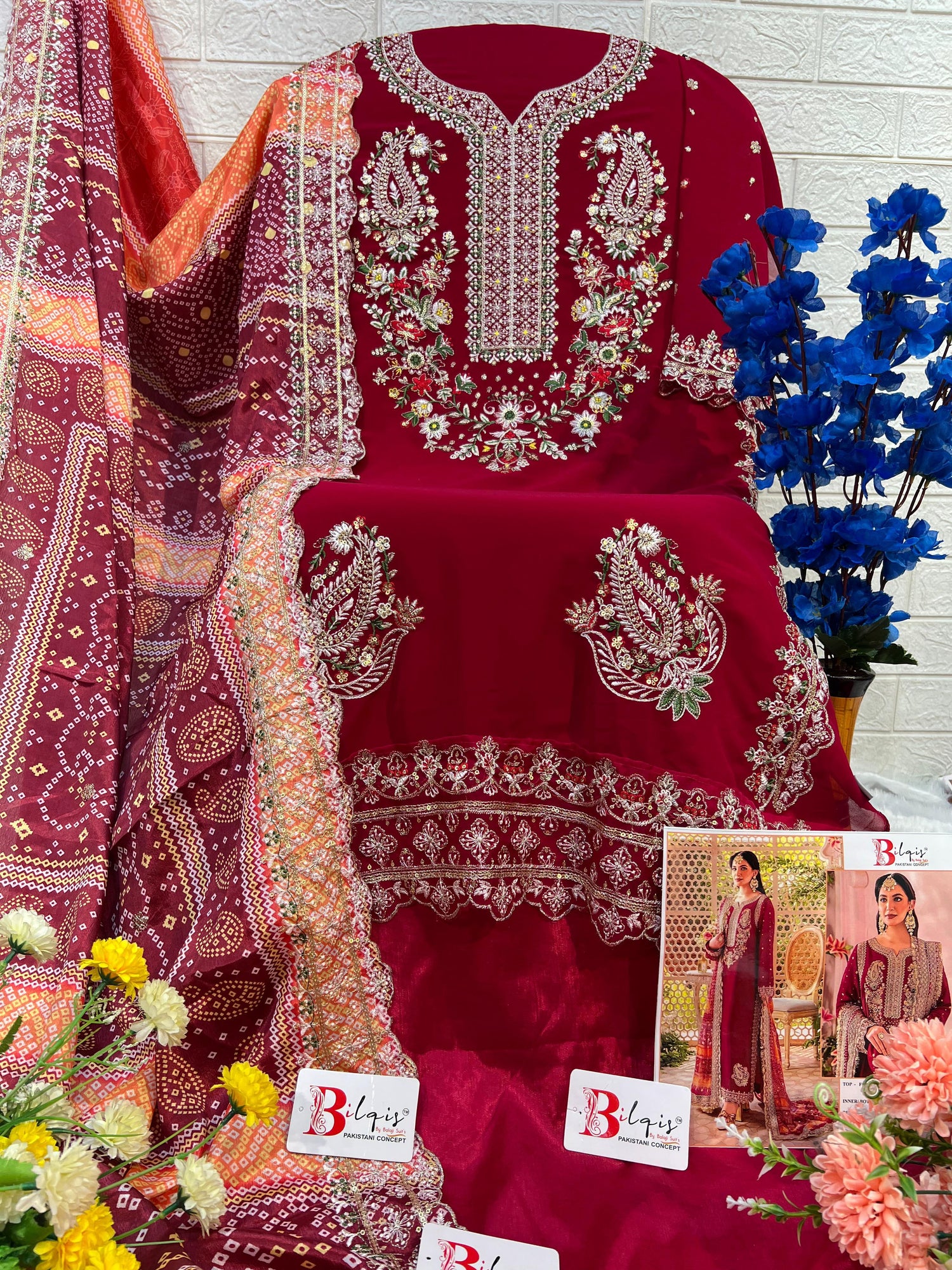 Beautiful Designer Bilqis B-17 A,B Series Designer Pakistani Salwar Kameez
