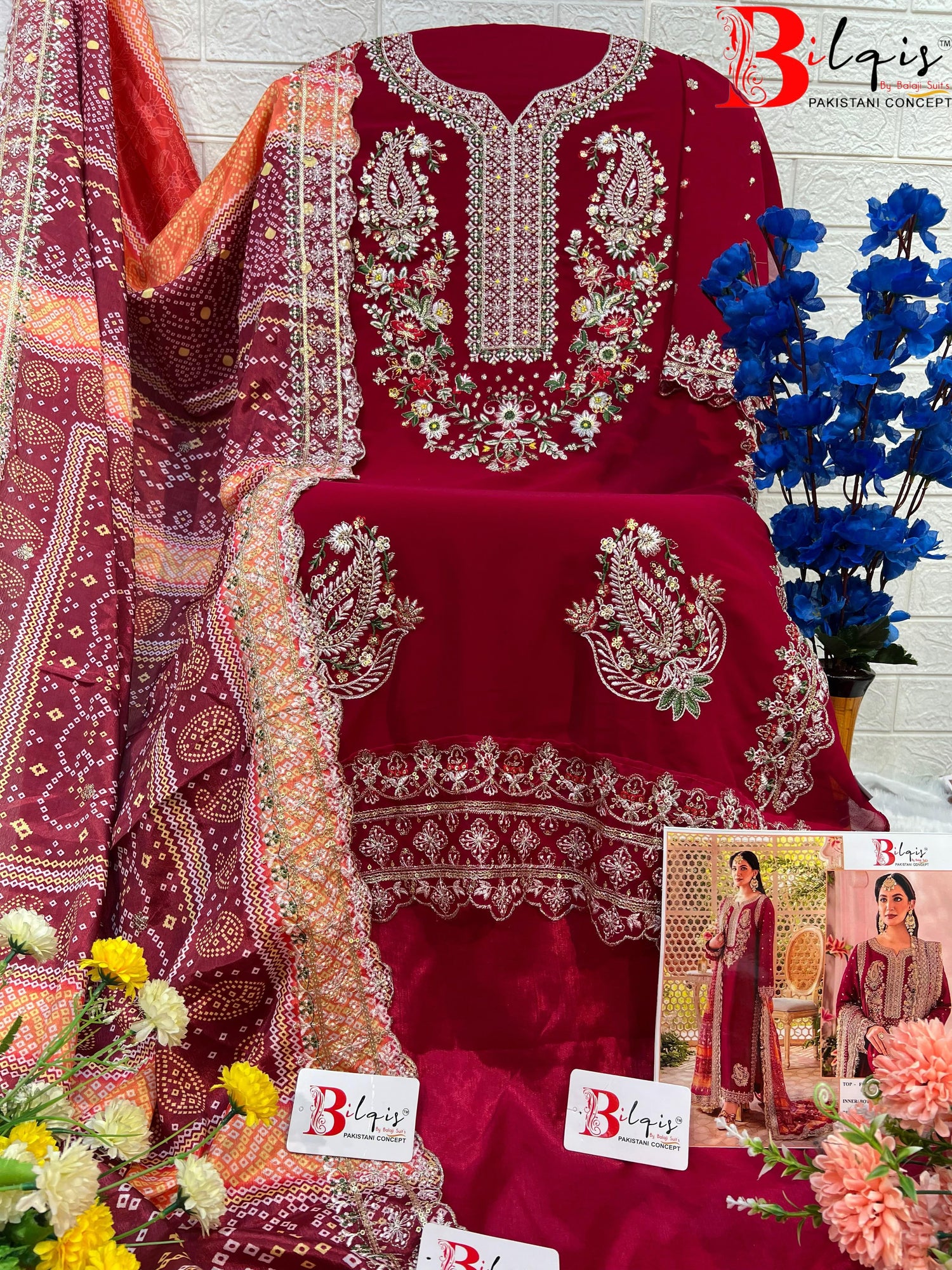 Beautiful Designer Bilqis B-17 A,B Series Designer Pakistani Salwar Kameez