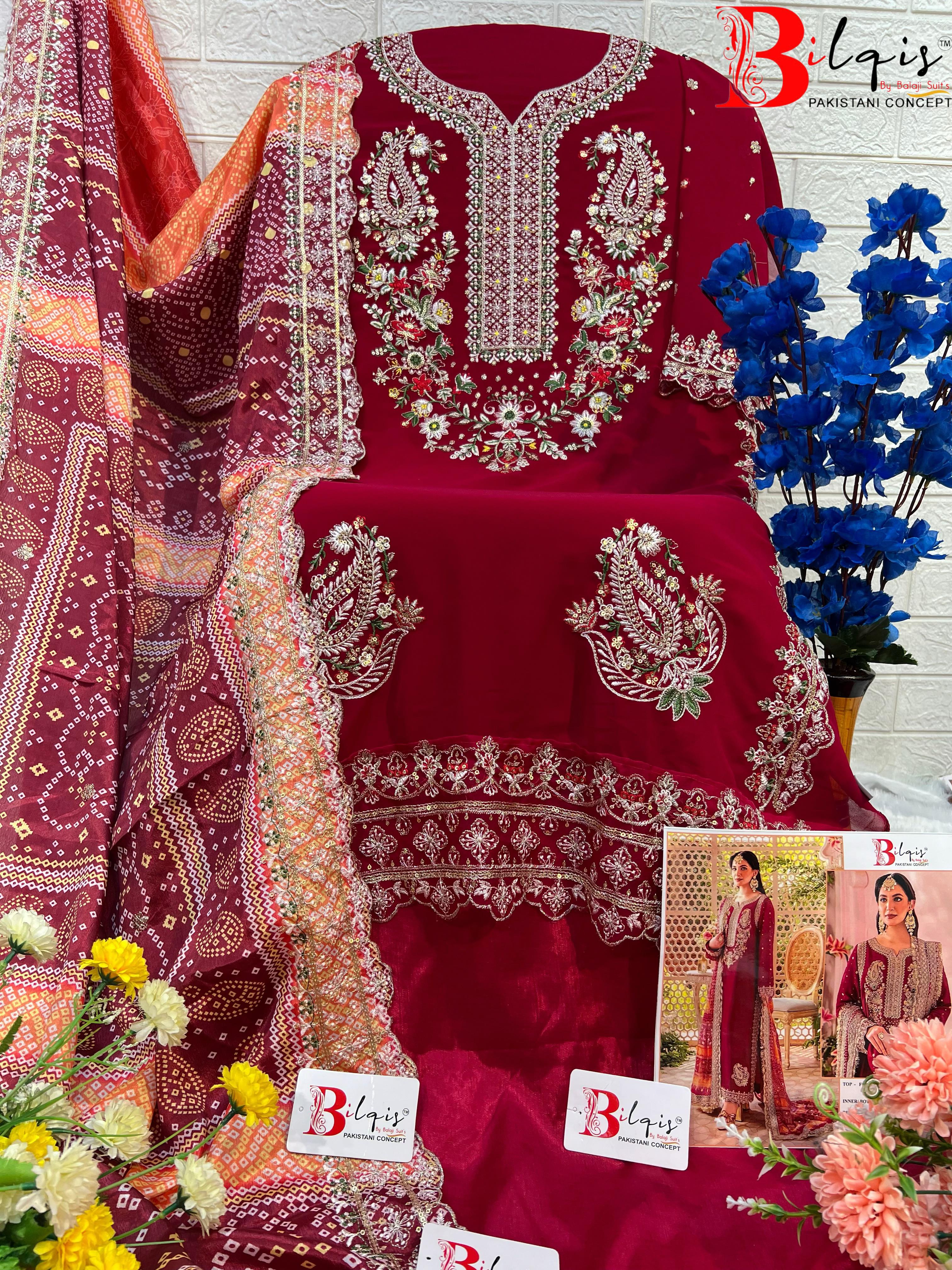 Beautiful Designer Bilqis B-17 A,B Series Designer Pakistani Salwar Kameez