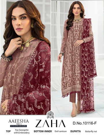 Beautiful Designer Zaha 10116 Aaeesha Vol 2 Salwar Kameez