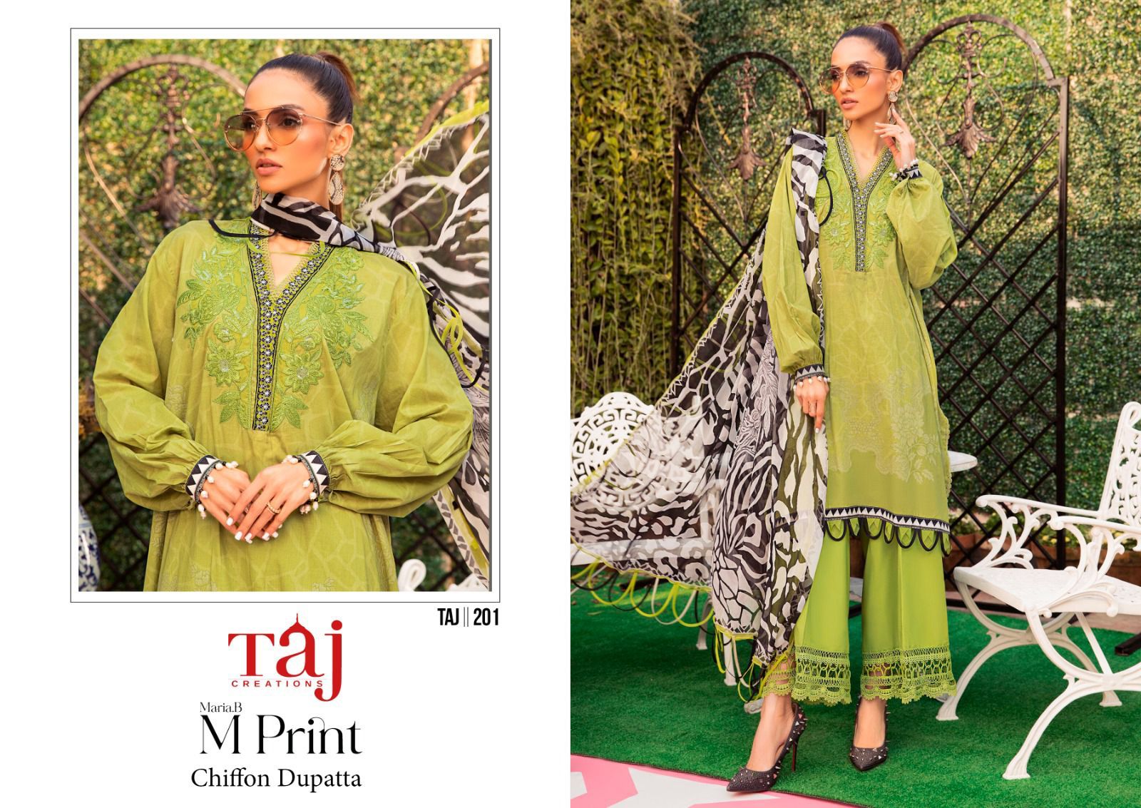 Beautiful Designer Taj 201 Chiffon Dupatta By Anaya Wholesale Chiffon Pakistani Salwar Suits