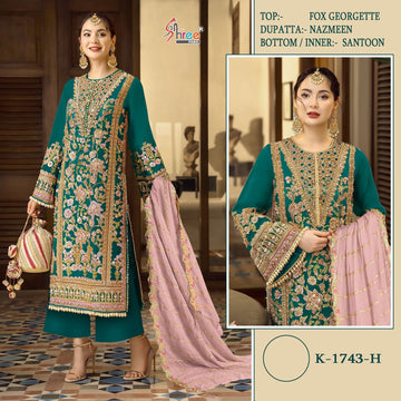 Beautiful Designer Shree Fabs K-1743 Colour Series By Shree Fabs Designer Partywear Pakistani Suit