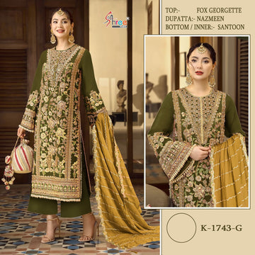 Beautiful Designer Shree Fabs K-1743 Colour Series By Shree Fabs Designer Partywear Pakistani Suit
