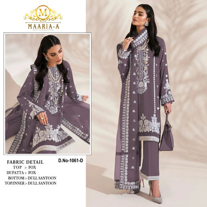 Beautiful Designer Maaria -A 1061 Trending Heavy Faux Georgette Pakistani Suit