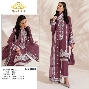 Beautiful Designer Maaria -A 1061 Trending Heavy Faux Georgette Pakistani Suit