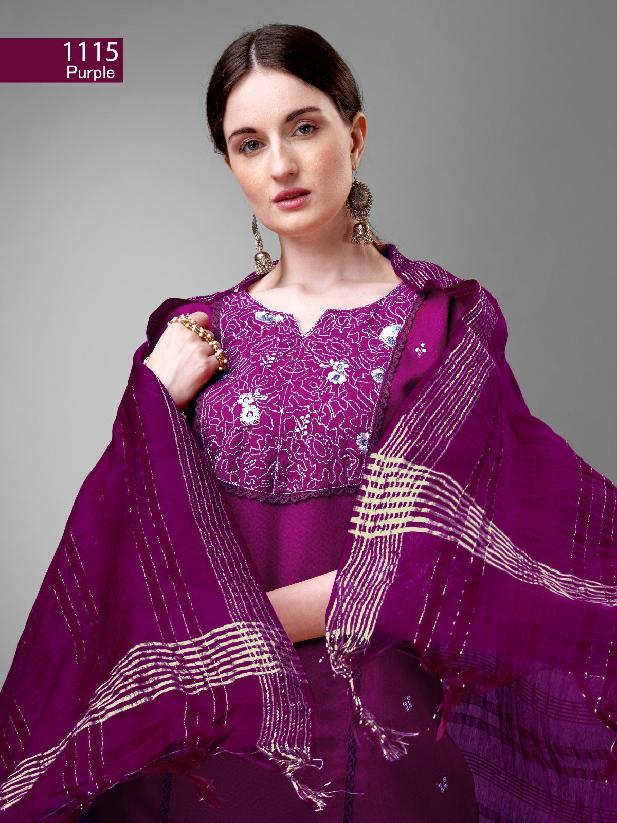 Beautiful Designer Pure Cotton Full Stiched Kurti Pant with Dupatta