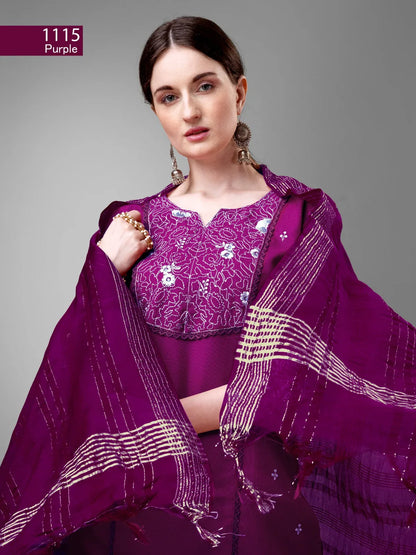 Beautiful Designer Pure Cotton Full Stiched Kurti Pant with Dupatta