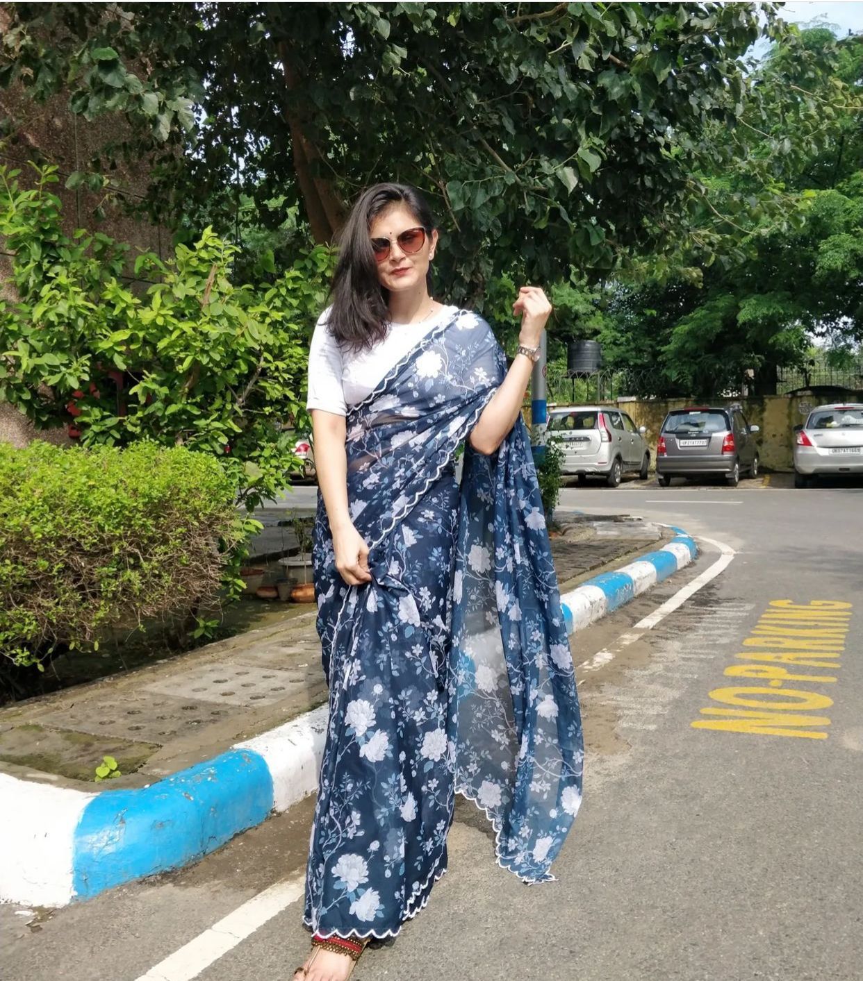 Beautiful Designer Organza Silk Digital Print Saree