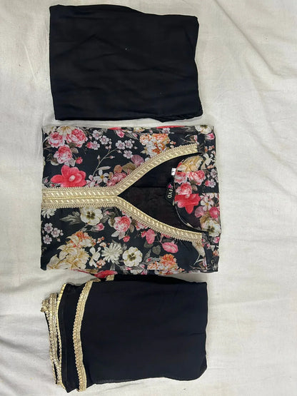 Beautiful Designer Pure Cotton Full Stiched Kurti Pant with Dupatta