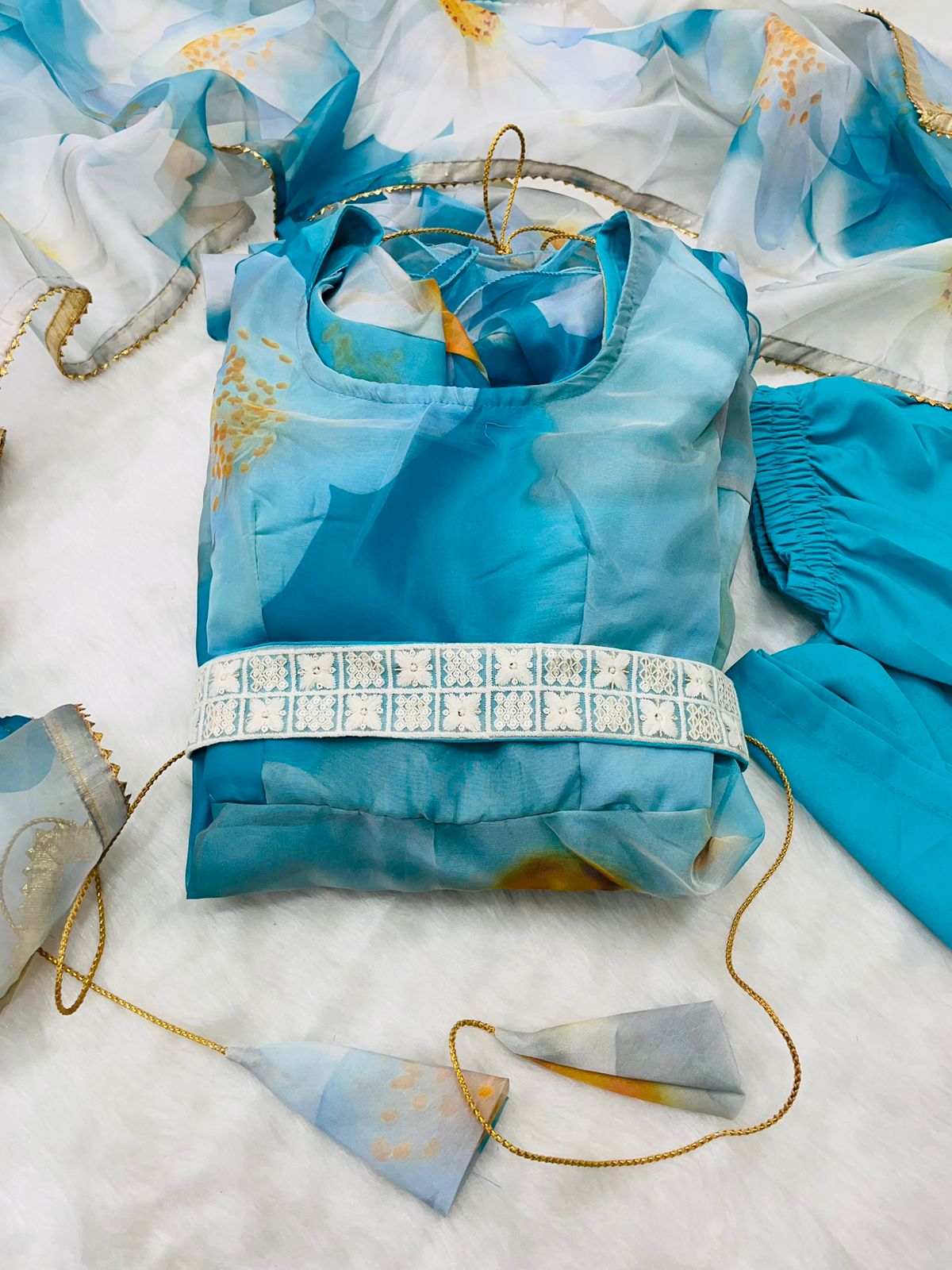 Party Wear Look Organza Taby Silk Gown