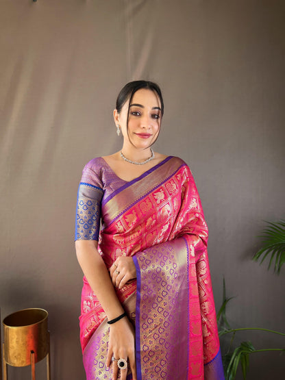 Beautiful Designer Kajal Pattu Silk Saree