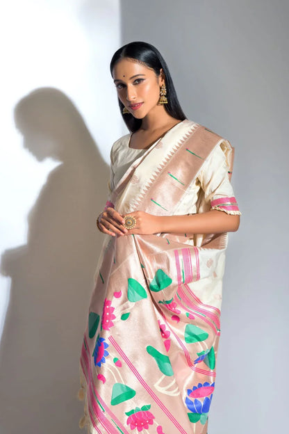 Beautiful Designer Banarasi Soft Silk Paithani Saree
