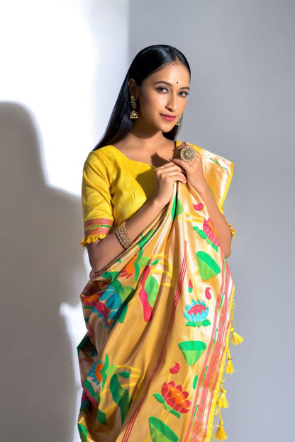 Beautiful Designer Banarasi Soft Silk Paithani Saree