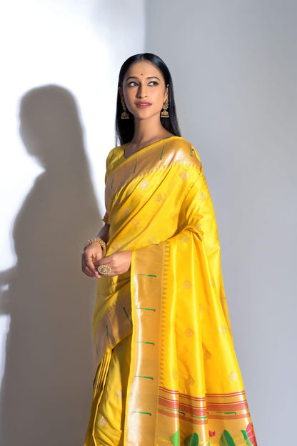 Beautiful Designer Banarasi Soft Silk Paithani Saree