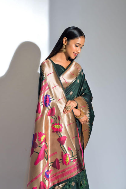 Beautiful Designer Banarasi Soft Silk Paithani Saree
