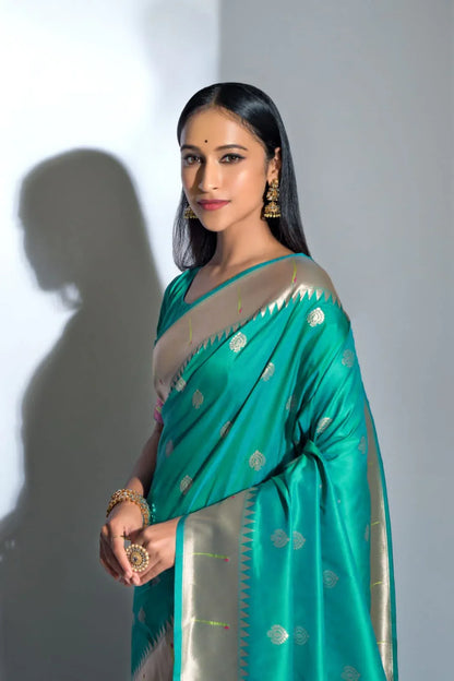 Beautiful Designer Banarasi Soft Silk Paithani Saree