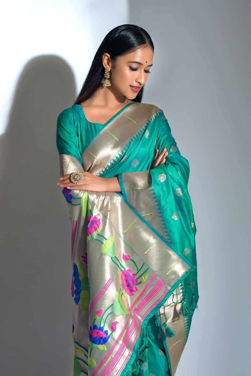 Beautiful Designer Banarasi Soft Silk Paithani Saree