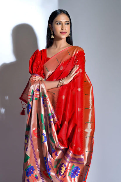 Beautiful Designer Banarasi Soft Silk Paithani Saree