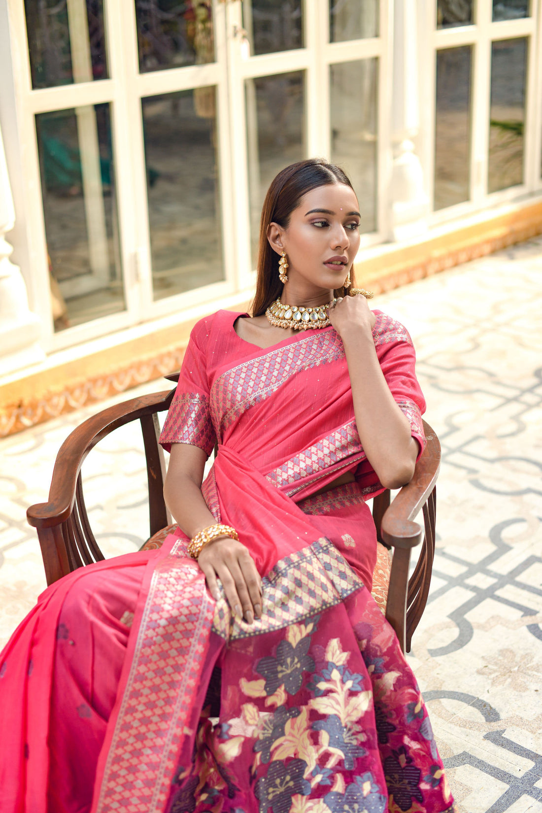 Beautiful Designer Premium Linen Silk Saree
