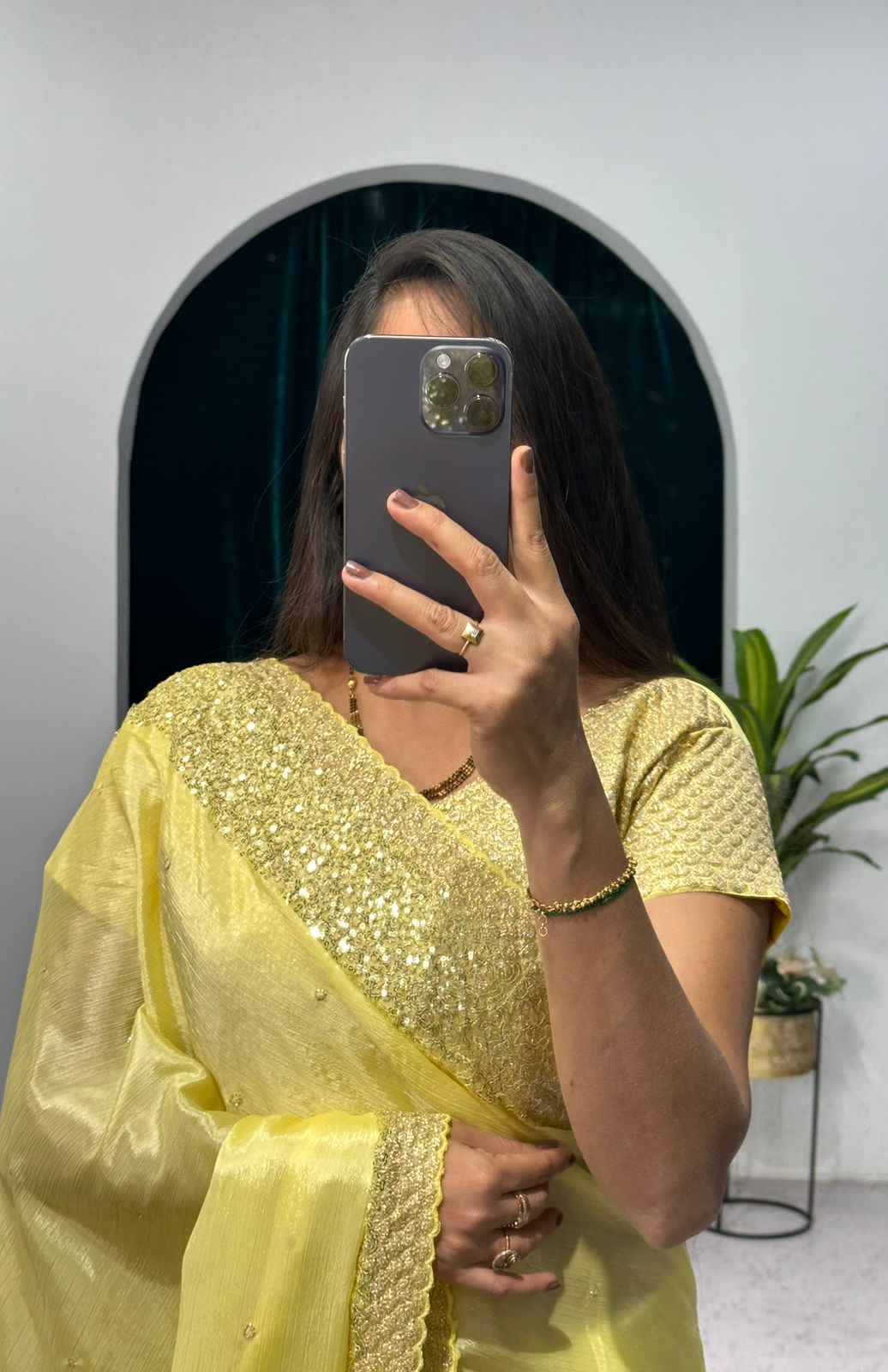 Beautiful Designer Chinon Sequence Saree