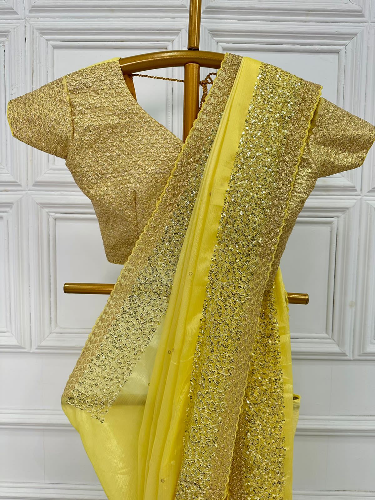 Beautiful Designer Chinon Sequence Saree