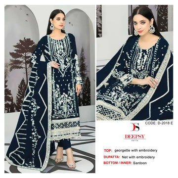Beautiful Designer Deepsy D 2018 Colors Vol 2 Pakistani Style Georgette Suit