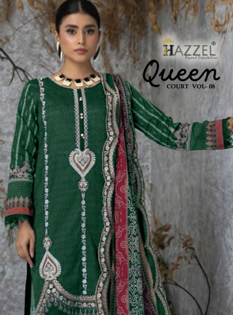 Beautiful Designer Best Of Queens Court Vol 8 Hazzel Cotton Pakistani Salwar Suits